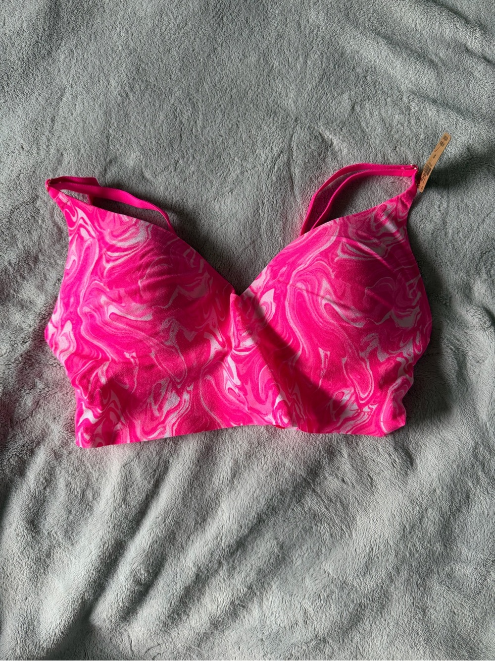Victoria's Secret Hot Pink Marble Wireless Bra
